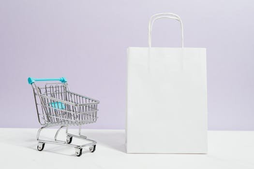 Push Cart and a White Paperbag